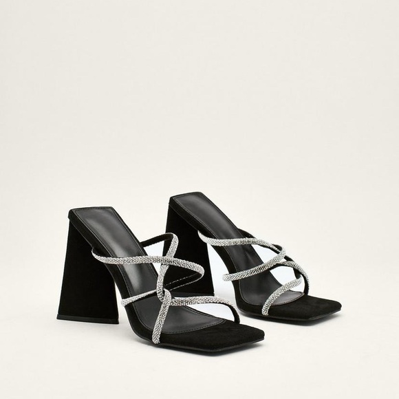 Shoes - Diamanté strap heels!